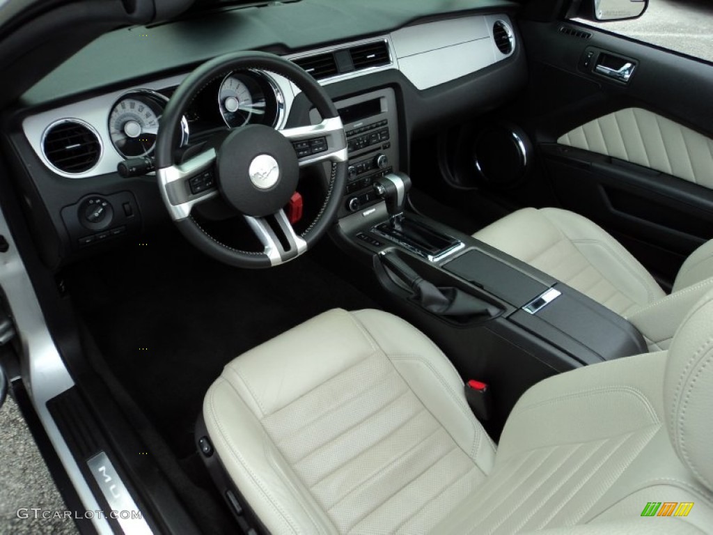 Stone Interior 2012 Ford Mustang V6 Premium Convertible