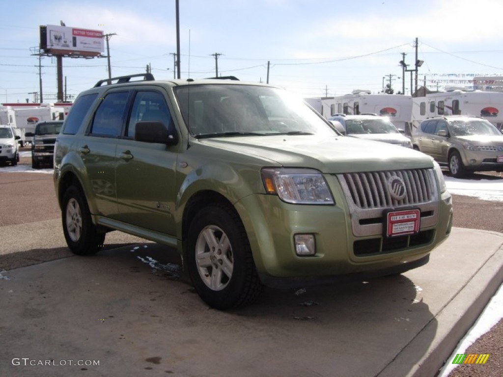 2009 Mariner Hybrid 4WD - Kiwi Green Metallic / Stone photo #14