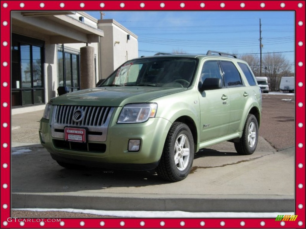 2009 Mariner Hybrid 4WD - Kiwi Green Metallic / Stone photo #16