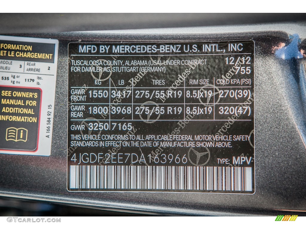2013 GL Color Code 755 for Steel Grey Metallic Photo #75213008