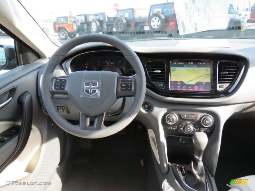 2013 Dodge Dart Limited Diesel Gray/Ceramic White Dashboard Photo #75215421