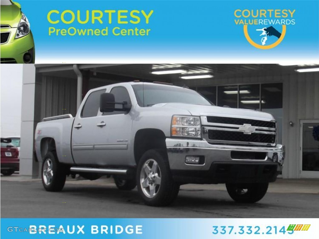 2012 Silverado 2500HD LT Crew Cab 4x4 - Silver Ice Metallic / Ebony photo #1