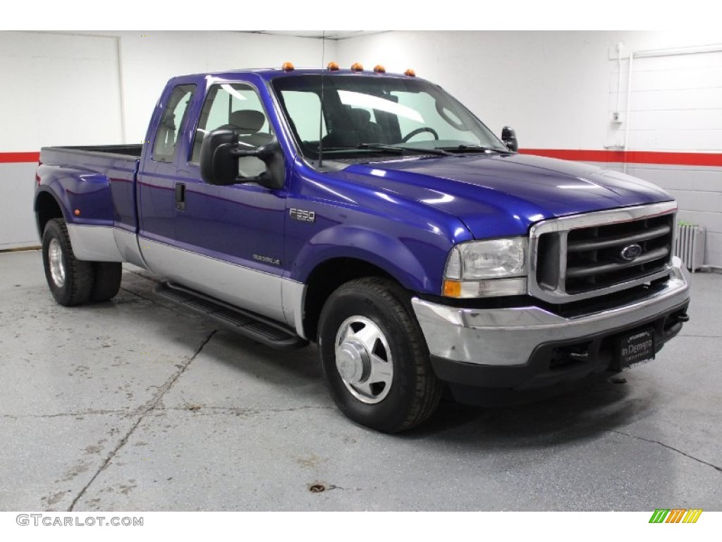 Sonic Blue Metallic 2003 Ford F350 Super Duty XL SuperCab 4x4 Dually Exterior Photo #75218251