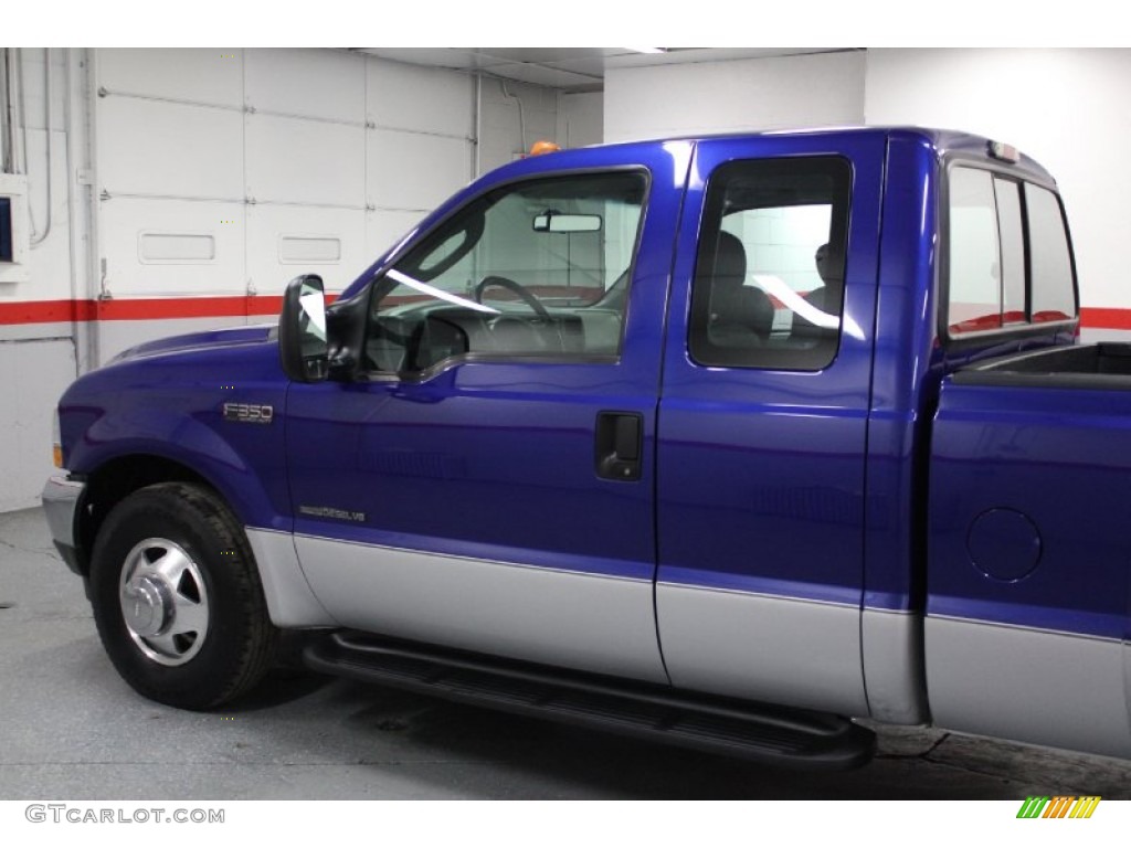 2003 F350 Super Duty XL SuperCab 4x4 Dually - Sonic Blue Metallic / Dark Flint photo #9