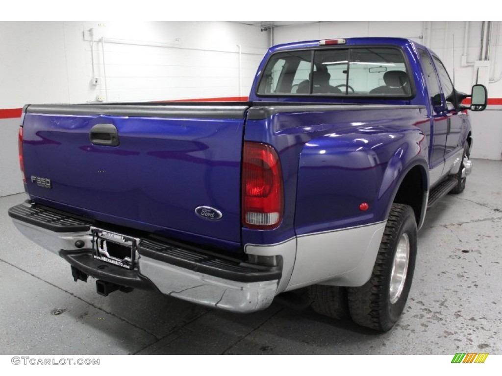 2003 F350 Super Duty XL SuperCab 4x4 Dually - Sonic Blue Metallic / Dark Flint photo #14
