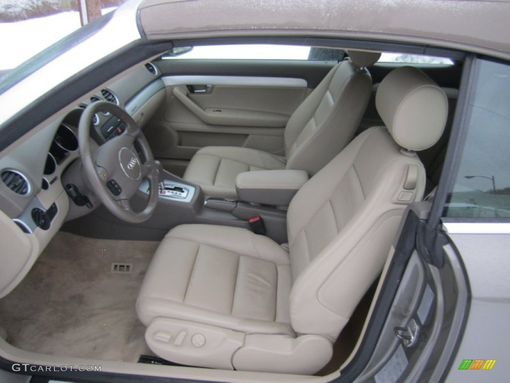 2005 Audi A4 3.0 quattro Cabriolet Front Seat Photo #75220842