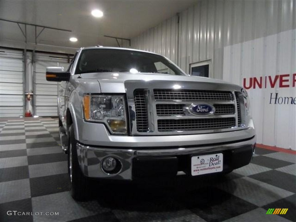 2010 F150 Lariat SuperCrew - Ingot Silver Metallic / Black photo #2