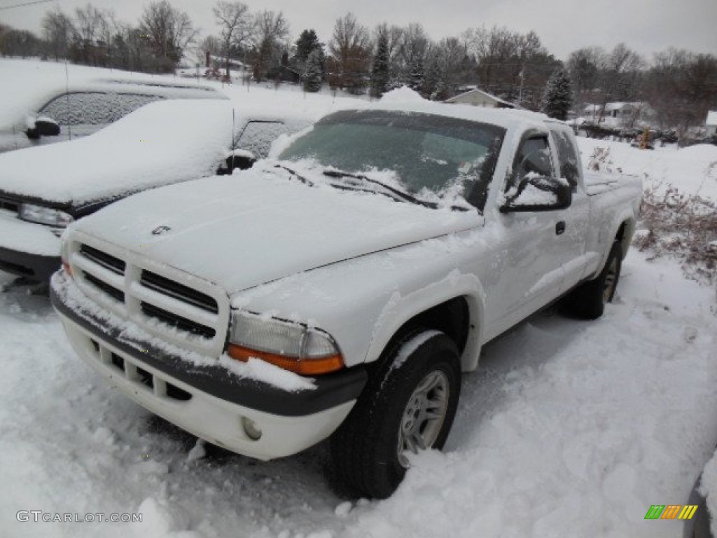 2003 Dakota Sport Club Cab 4x4 - Bright White / Taupe photo #3