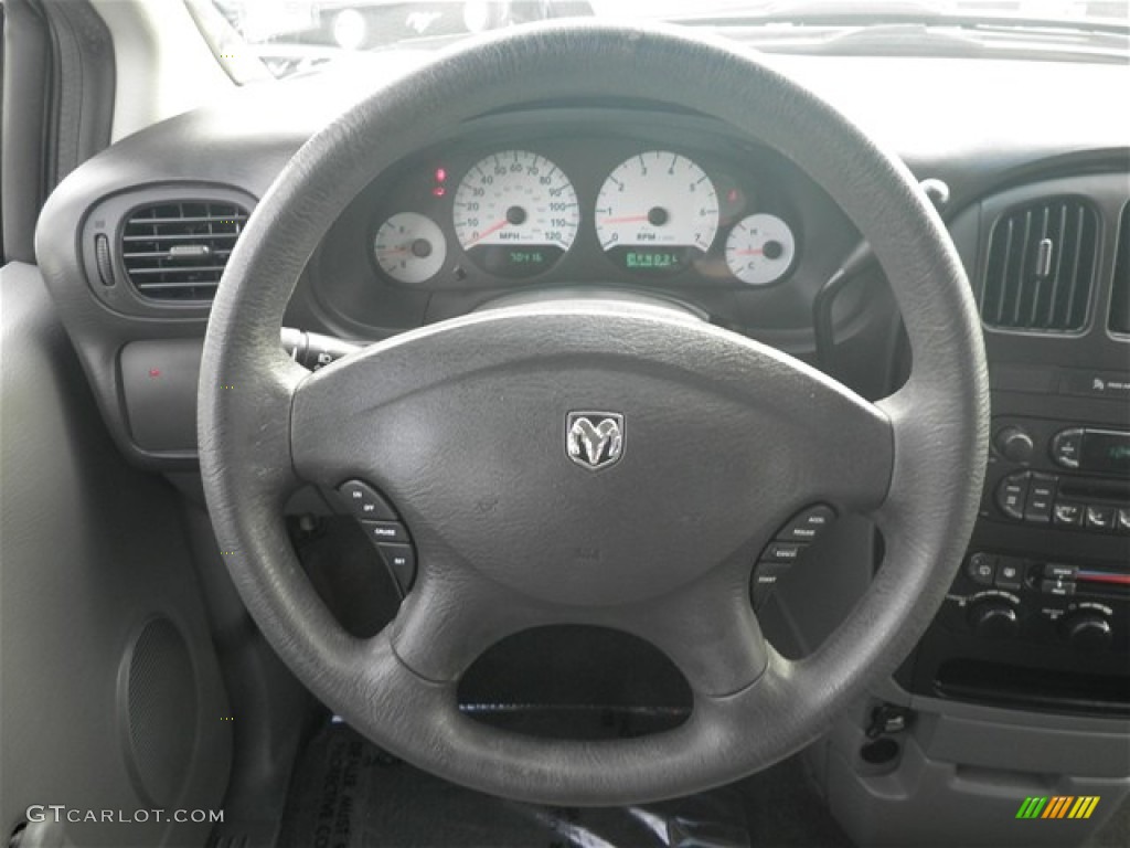 2007 Dodge Grand Caravan SE Medium Slate Gray Steering Wheel Photo #75224970