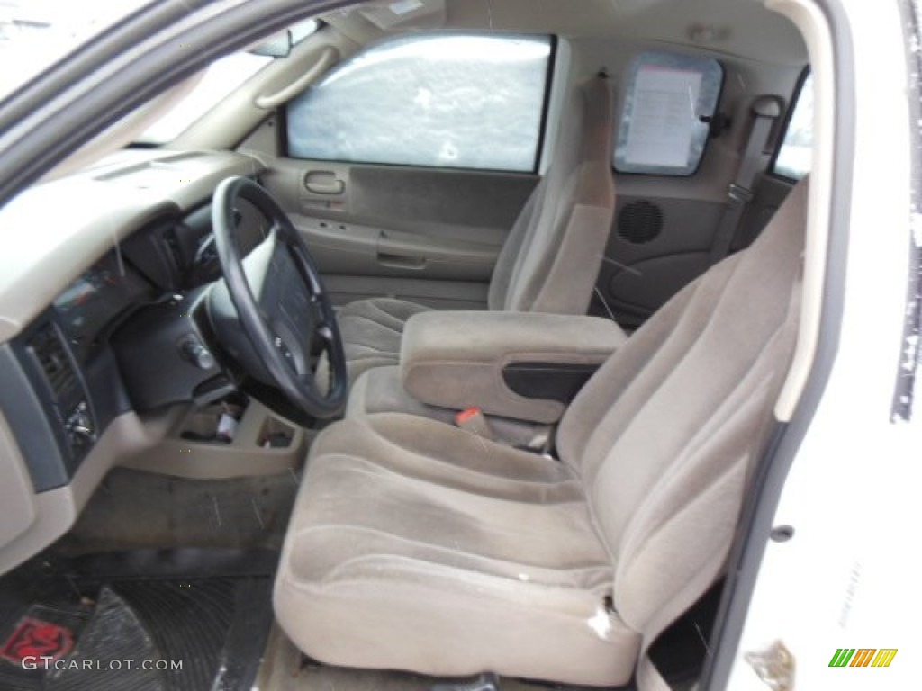 2003 Dakota Sport Club Cab 4x4 - Bright White / Taupe photo #9