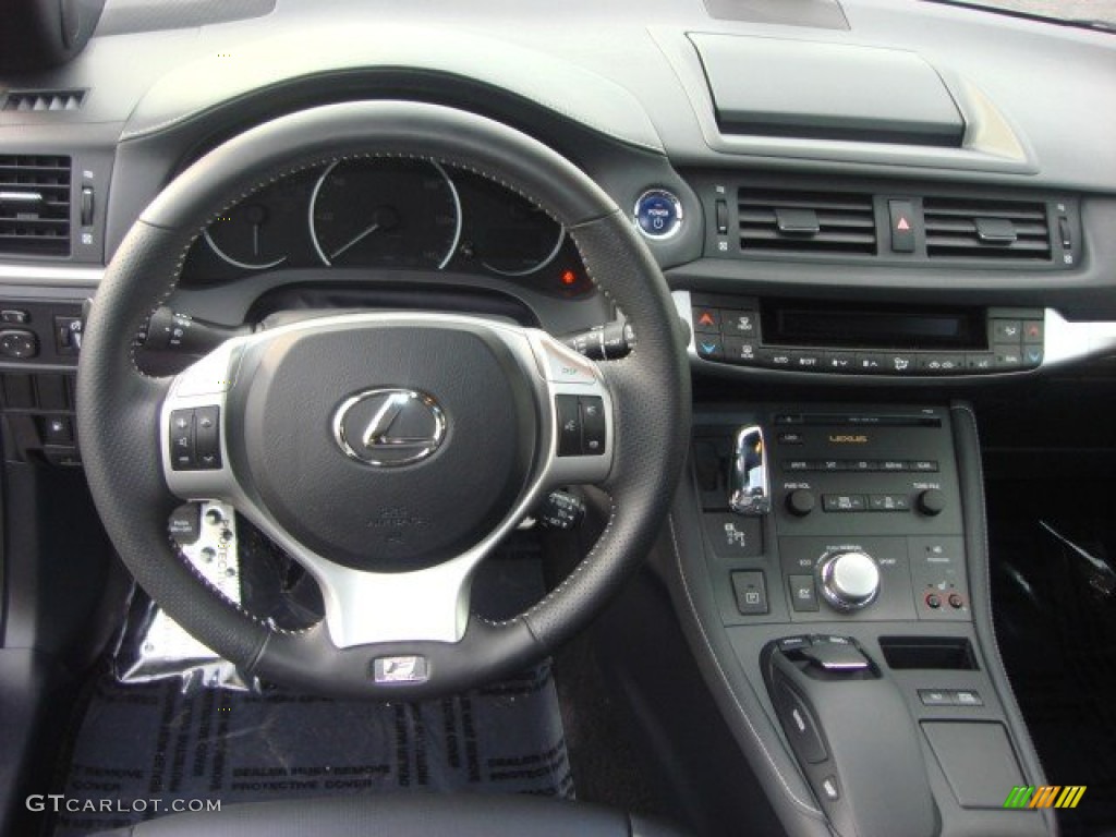 2012 Lexus CT F Sport Special Edition Hybrid Black Dashboard Photo #75227460