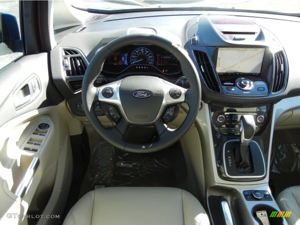 2013 Ford C-Max Hybrid SEL Medium Light Stone Dashboard Photo #75227859