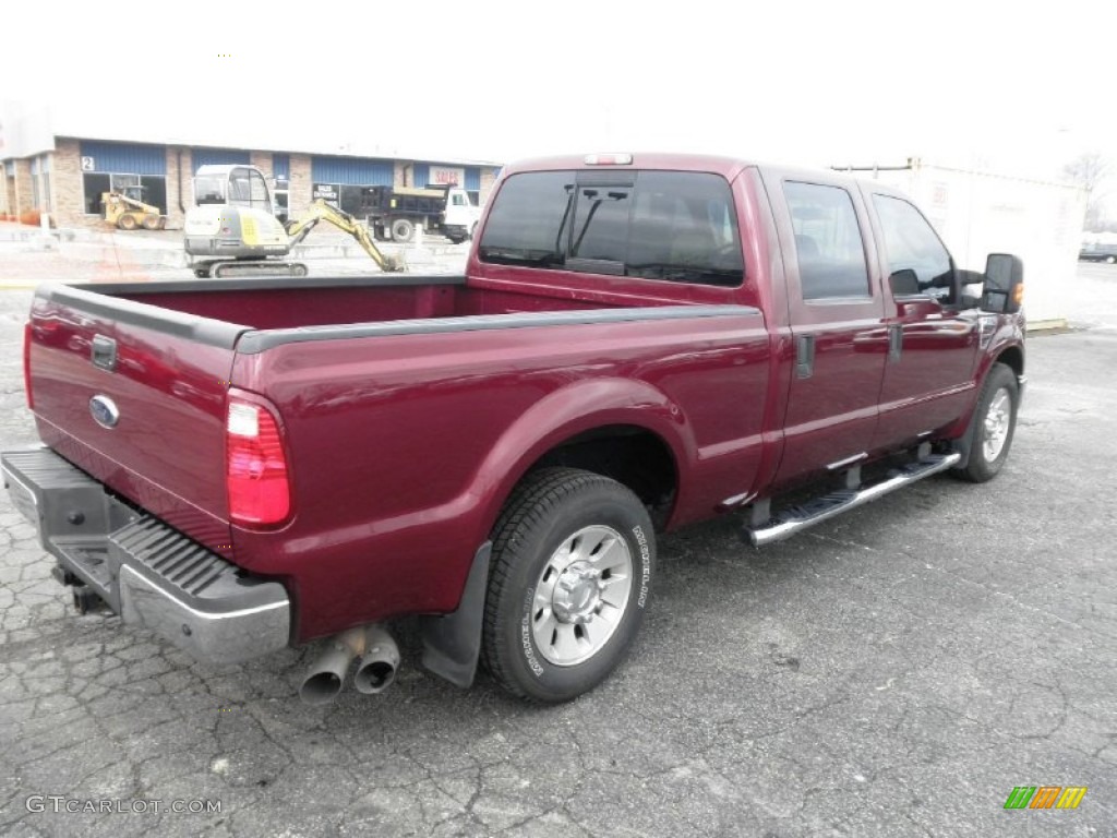 Dark Toreador Red 2008 Ford F250 Super Duty Lariat Crew Cab Exterior Photo #75228443