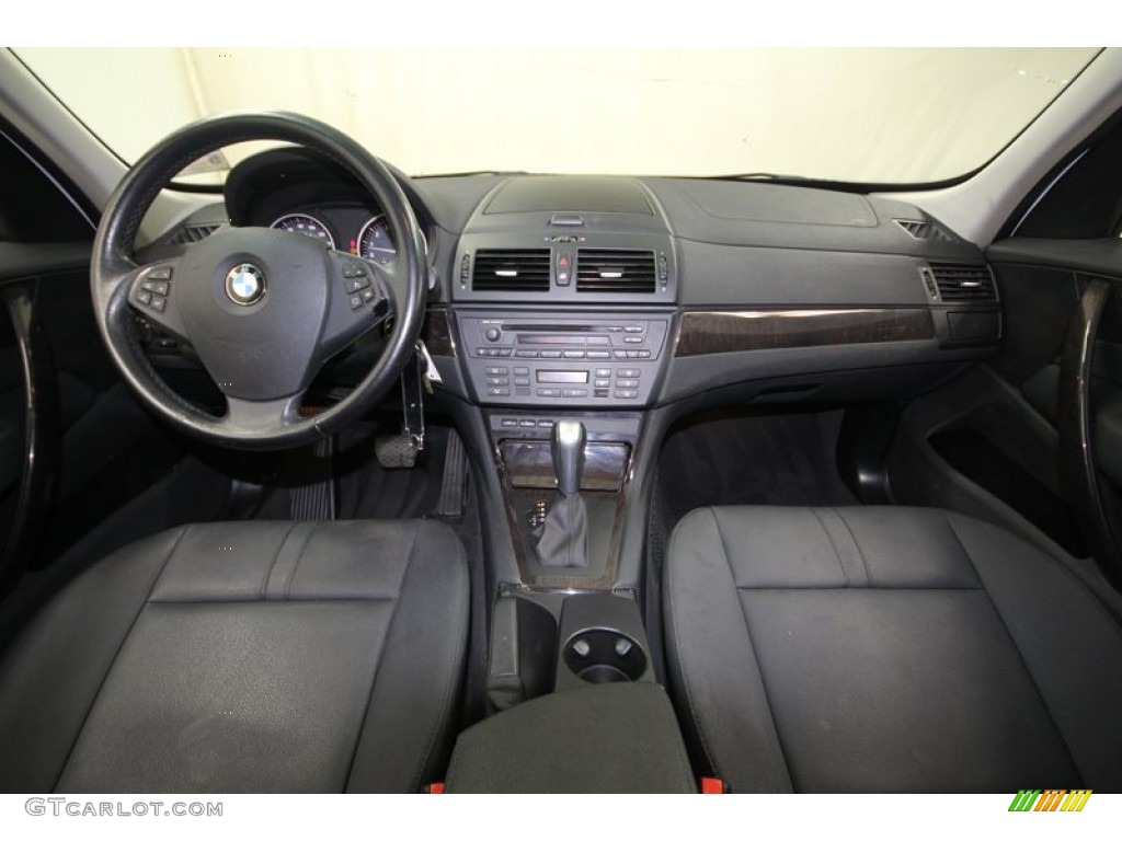 2008 BMW X3 3.0si Black Dashboard Photo #75229233