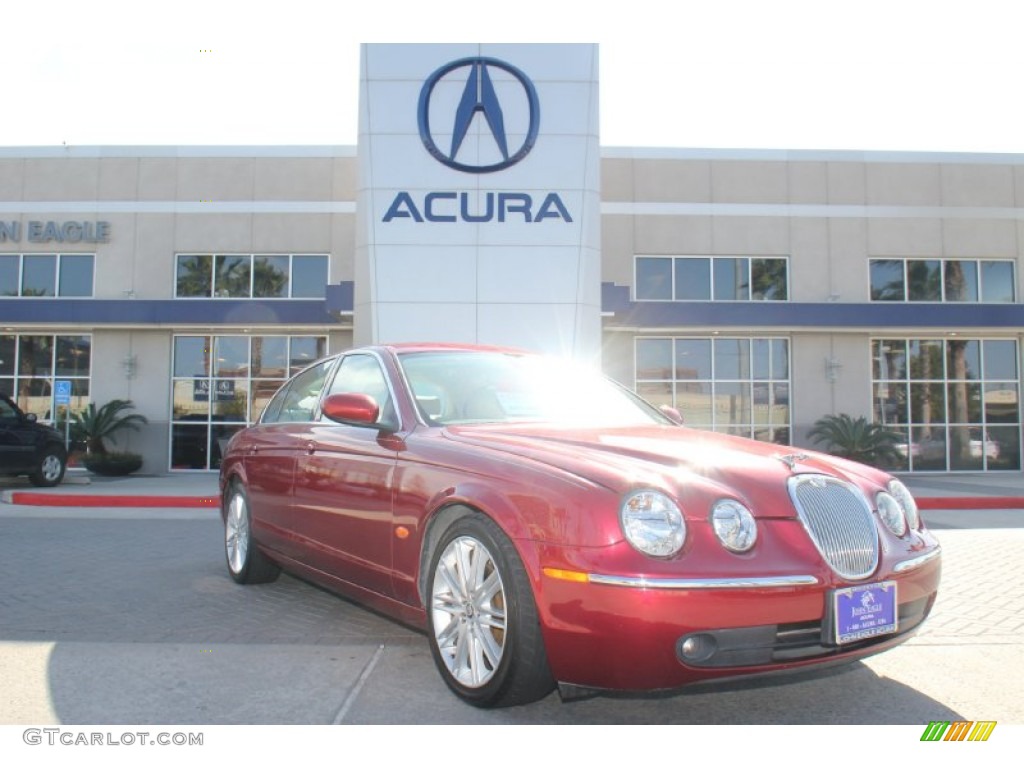 2005 S-Type 3.0 - Radiance Red Metallic / Champagne photo #1