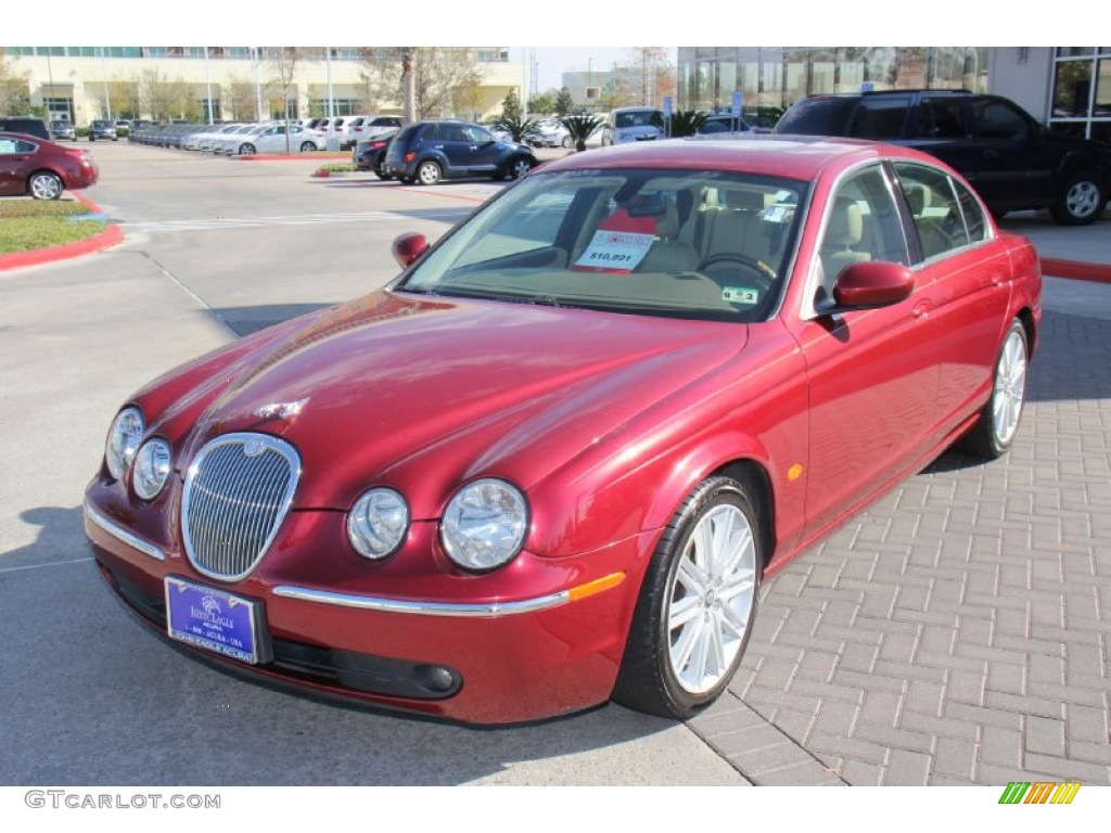 2005 S-Type 3.0 - Radiance Red Metallic / Champagne photo #2