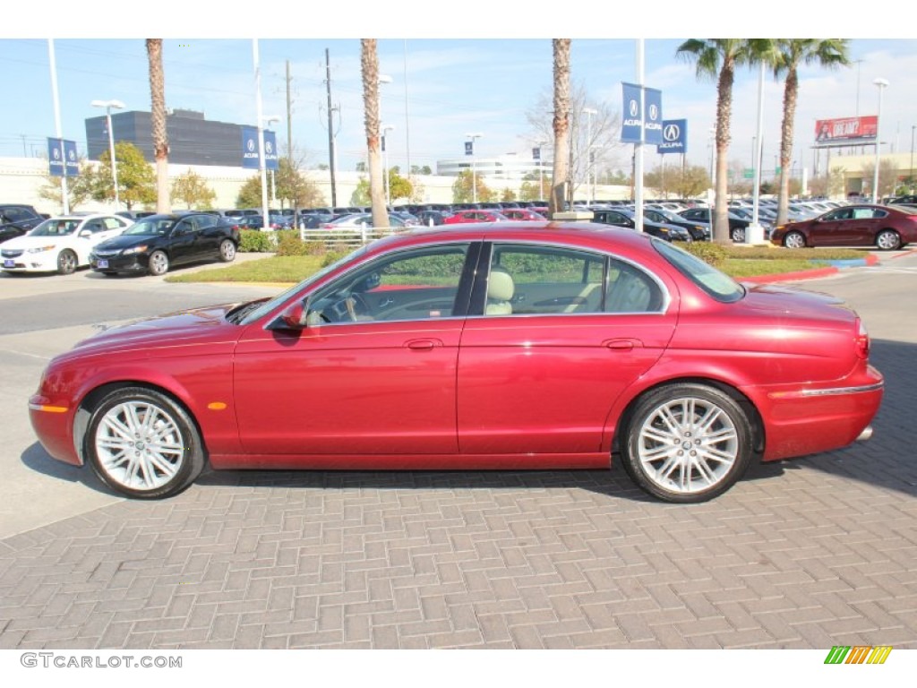 2005 S-Type 3.0 - Radiance Red Metallic / Champagne photo #5