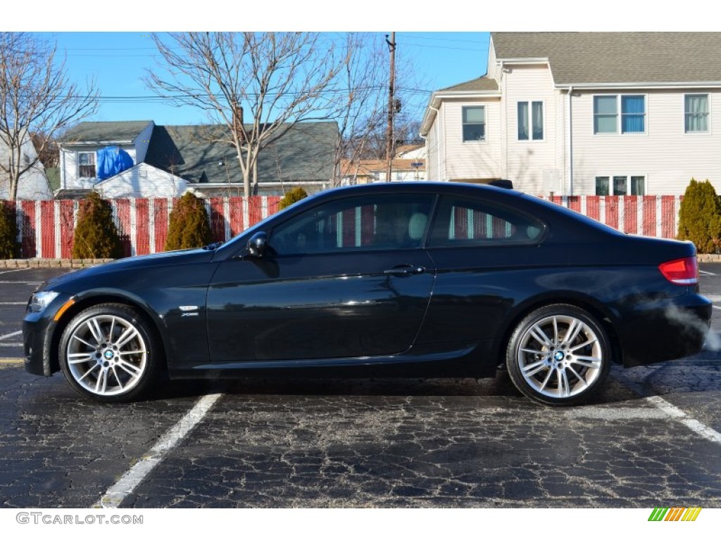 2010 3 Series 335i xDrive Coupe - Jet Black / Gray Dakota Leather photo #4