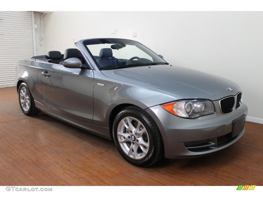 2009 1 Series 128i Convertible - Space Grey Metallic / Black photo #3