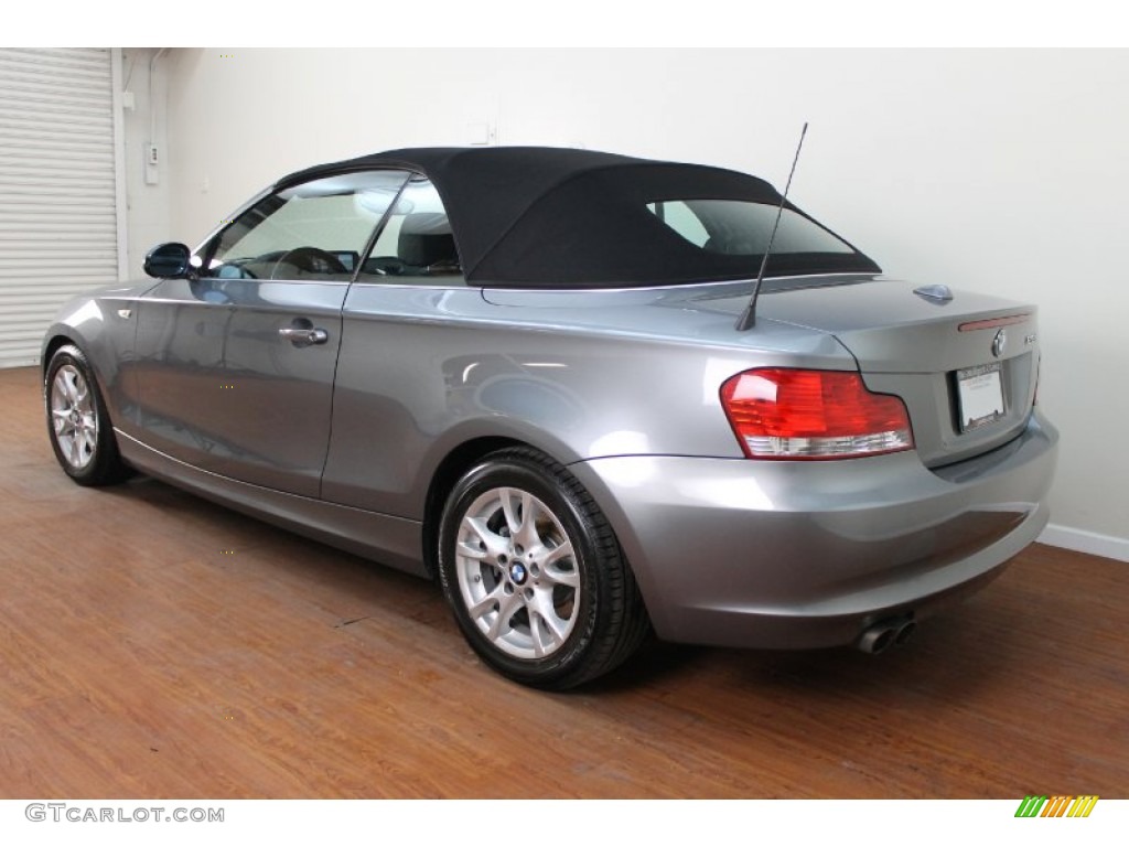 2009 1 Series 128i Convertible - Space Grey Metallic / Black photo #6