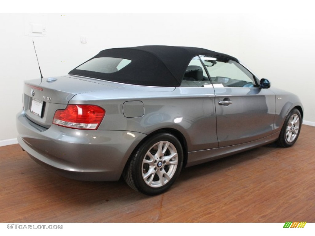2009 1 Series 128i Convertible - Space Grey Metallic / Black photo #8