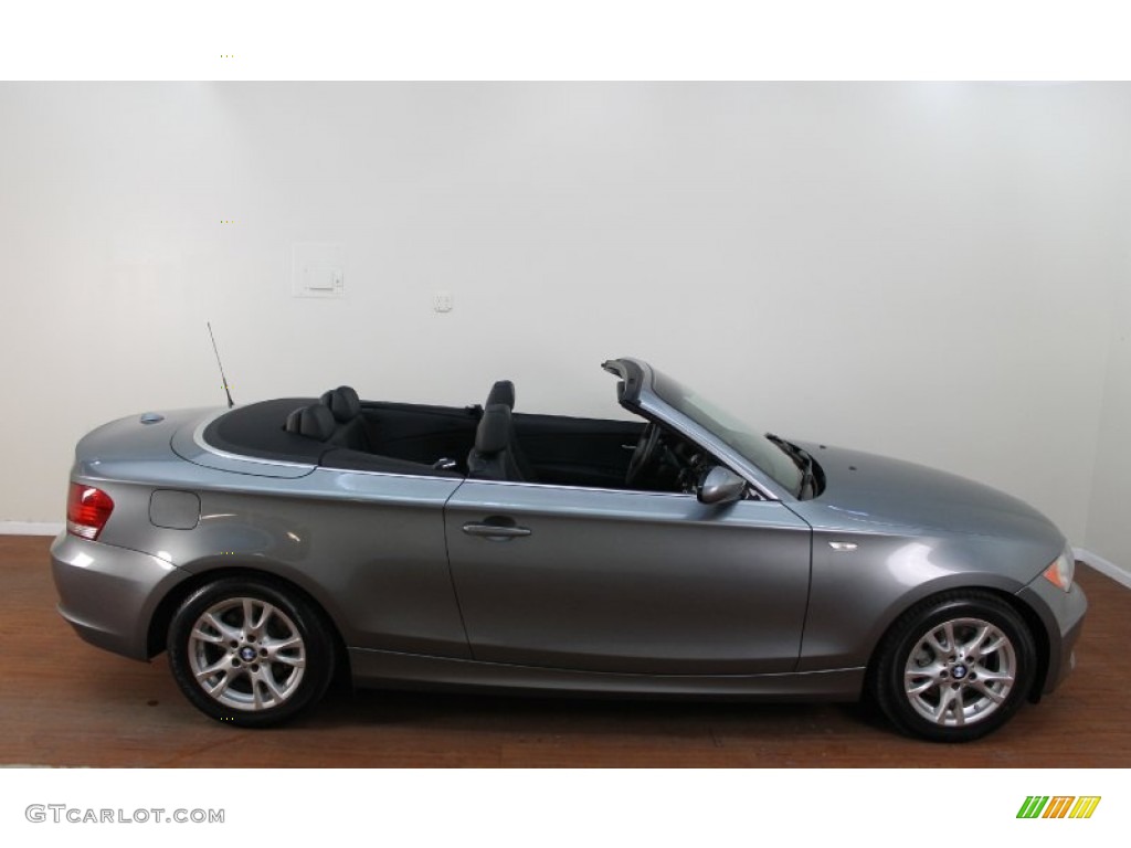 2009 1 Series 128i Convertible - Space Grey Metallic / Black photo #9