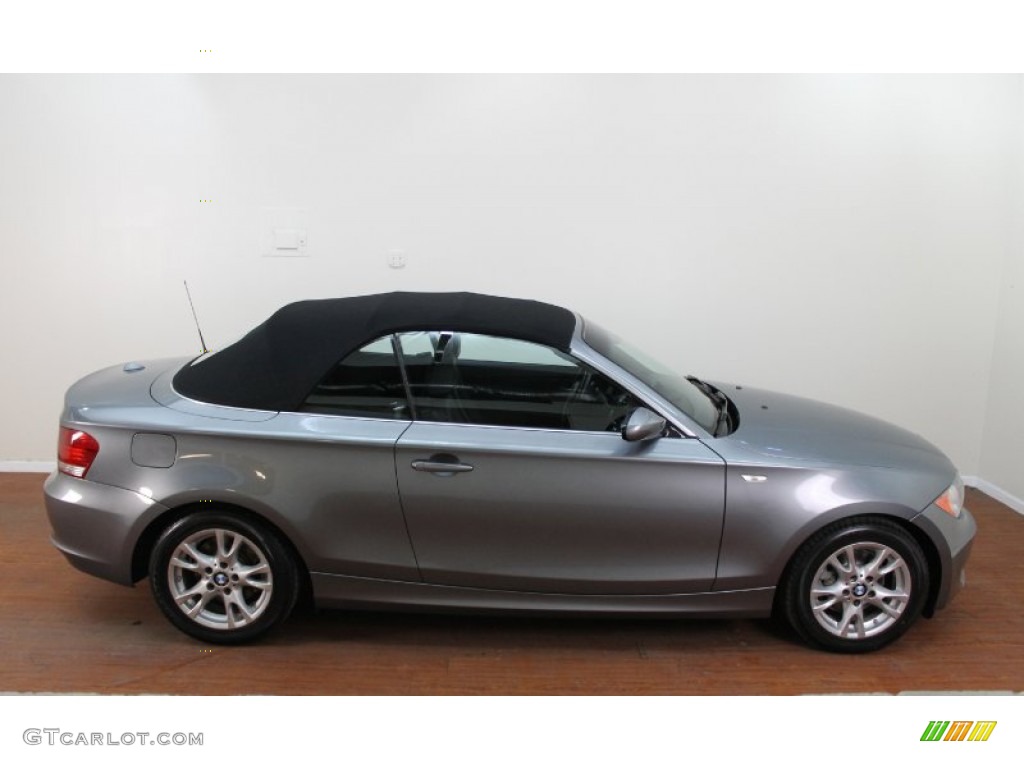 2009 1 Series 128i Convertible - Space Grey Metallic / Black photo #10
