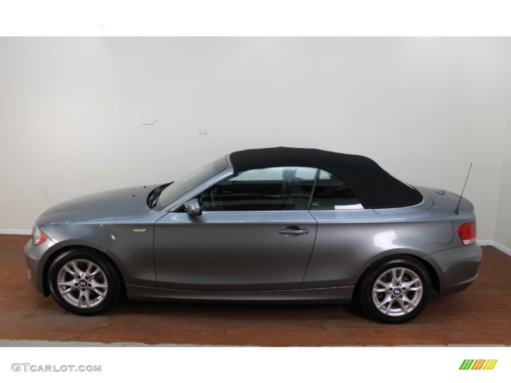 2009 1 Series 128i Convertible - Space Grey Metallic / Black photo #12