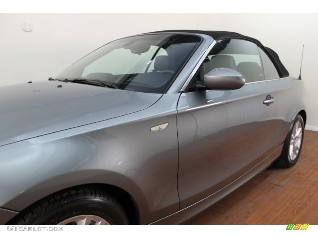 2009 1 Series 128i Convertible - Space Grey Metallic / Black photo #18