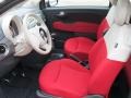 Tessuto Rosso/Avorio (Red/Ivory) Front Seat Photo for 2012 Fiat 500 #75231471