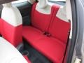 Tessuto Rosso/Avorio (Red/Ivory) Rear Seat Photo for 2012 Fiat 500 #75231484