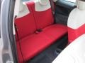 Tessuto Rosso/Avorio (Red/Ivory) Rear Seat Photo for 2012 Fiat 500 #75231819