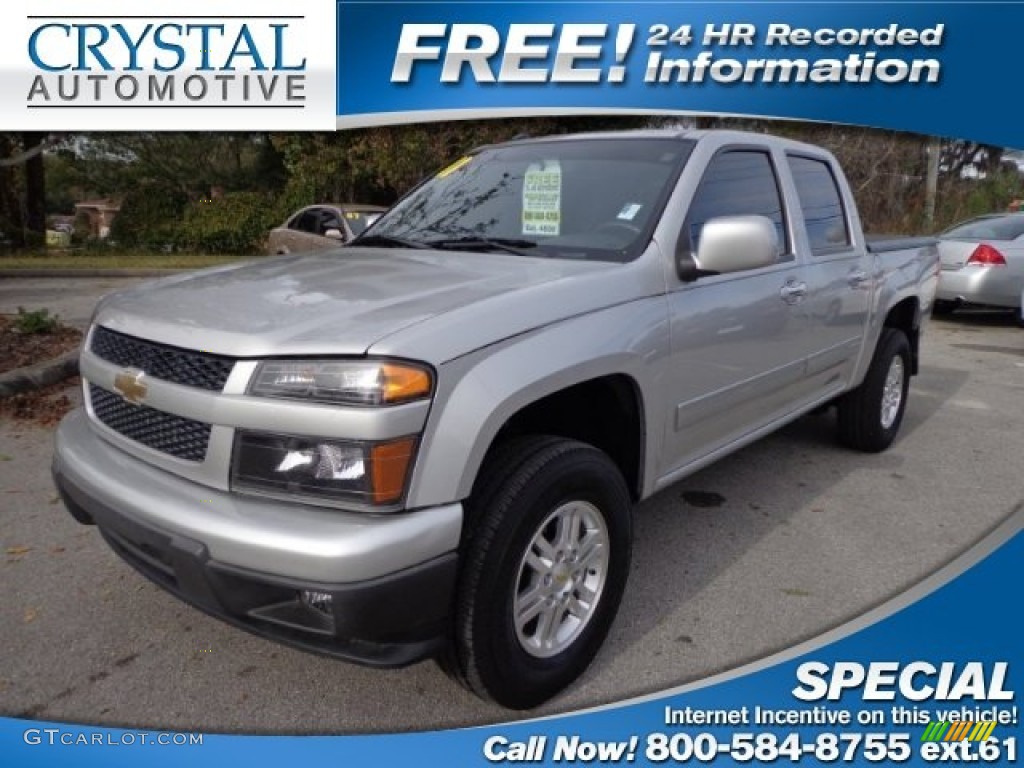 2011 Colorado LT Crew Cab 4x4 - Sheer Silver Metallic / Ebony photo #1