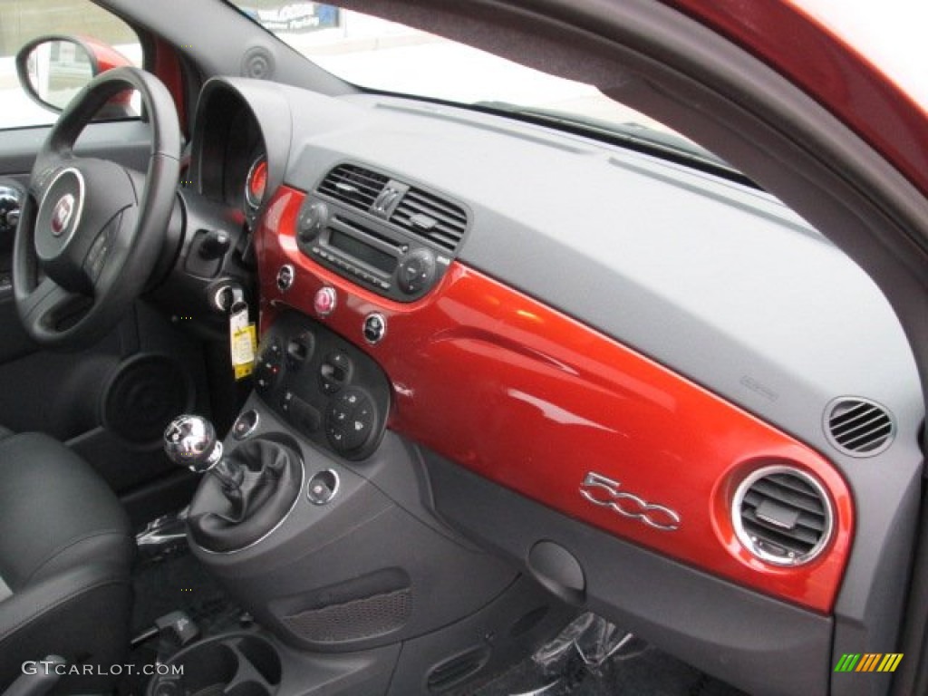 2012 Fiat 500 Sport Sport Tessuto Nero/Nero (Black/Black) Dashboard Photo #75232680