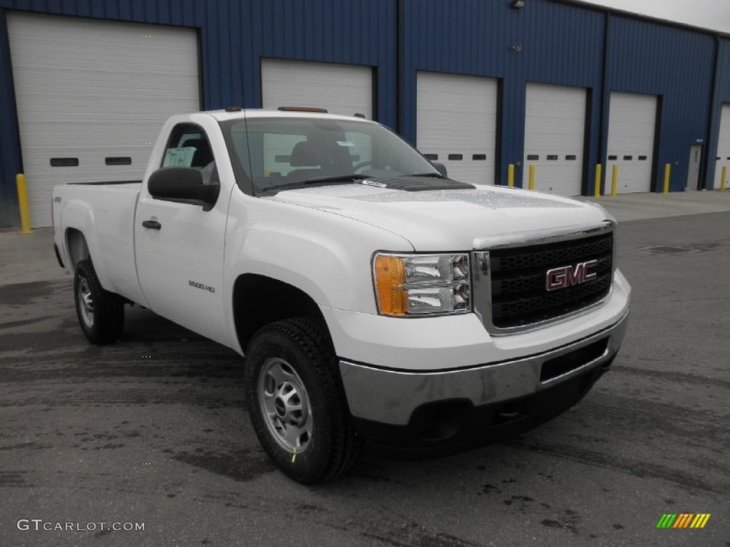 Summit White 2013 GMC Sierra 2500HD Regular Cab 4x4 Exterior Photo #75232855