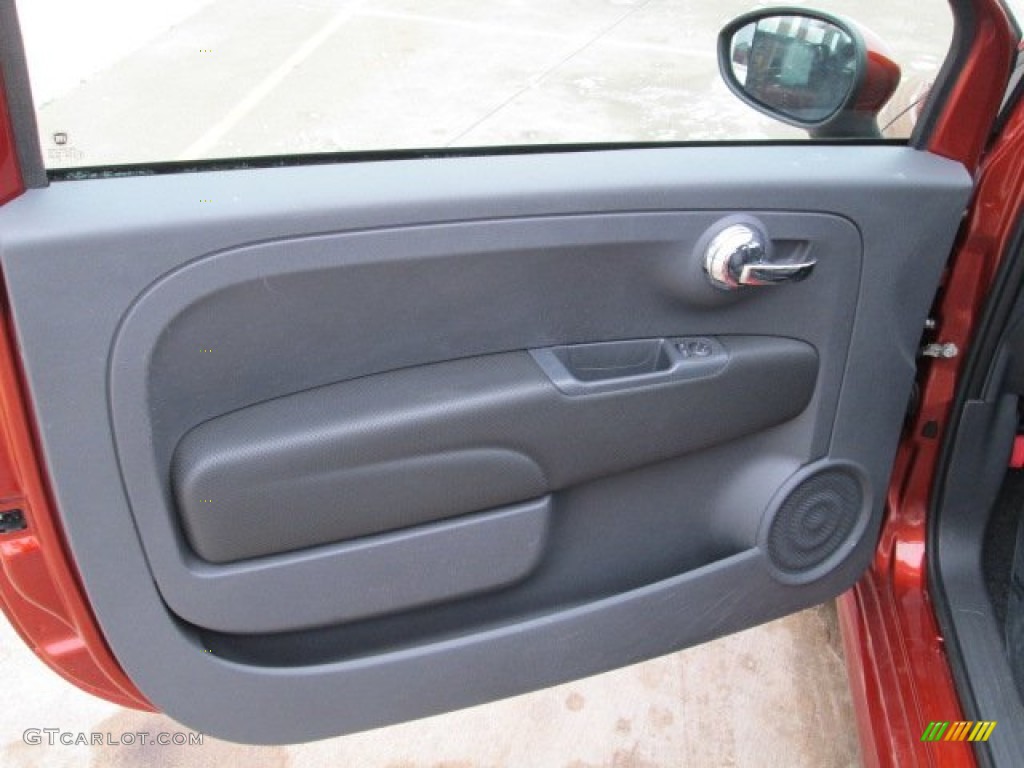 2012 Fiat 500 Sport Sport Tessuto Nero/Nero (Black/Black) Door Panel Photo #75232983