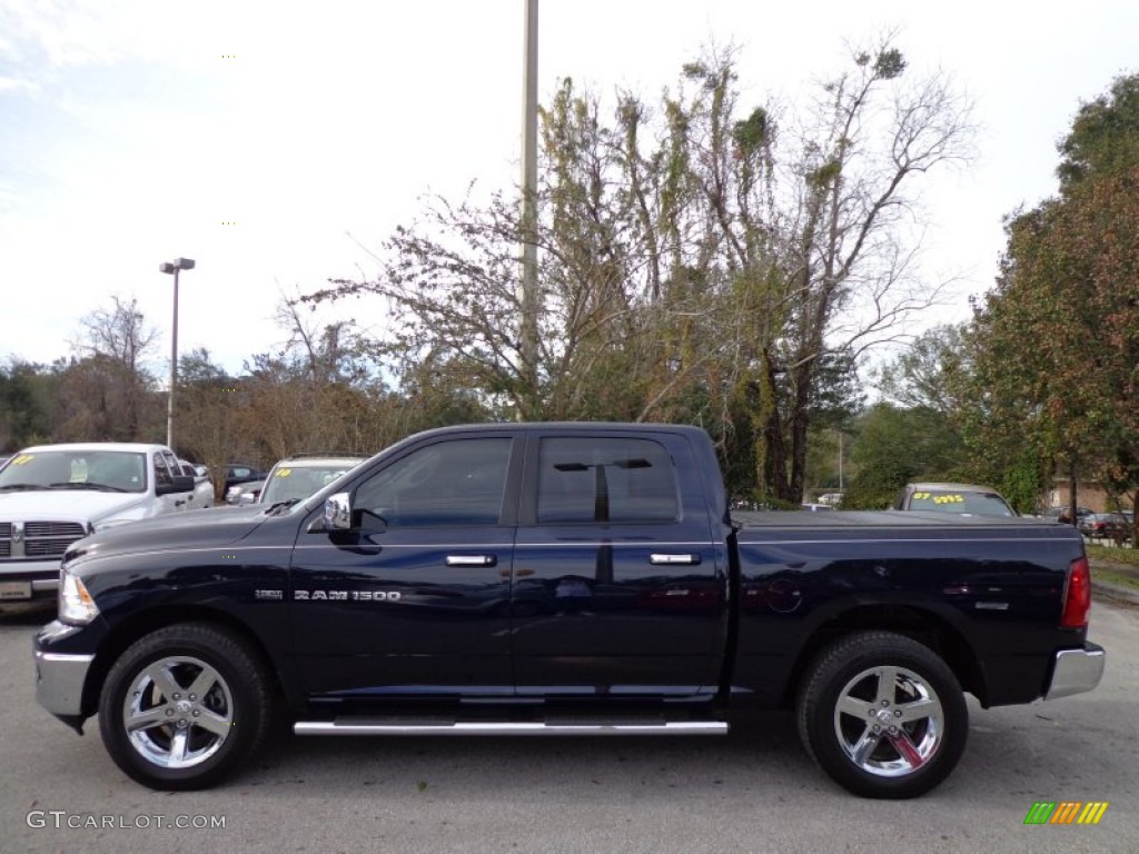 2012 Ram 1500 Big Horn Crew Cab - True Blue Pearl / Light Pebble Beige/Bark Brown photo #2