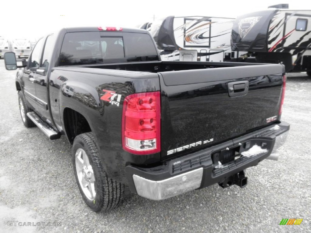 Onyx Black 2013 GMC Sierra 2500HD SLE Extended Cab 4x4 Exterior Photo #75233961