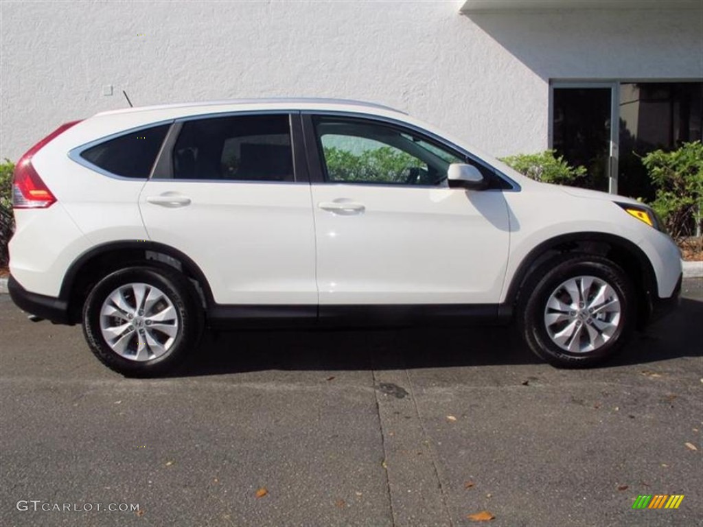 2013 CR-V EX-L - White Diamond Pearl / Beige photo #2