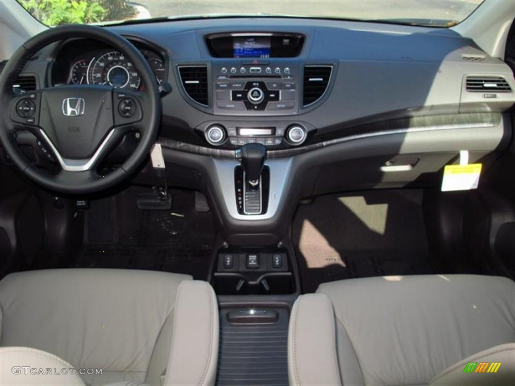 2013 CR-V EX-L - White Diamond Pearl / Beige photo #4