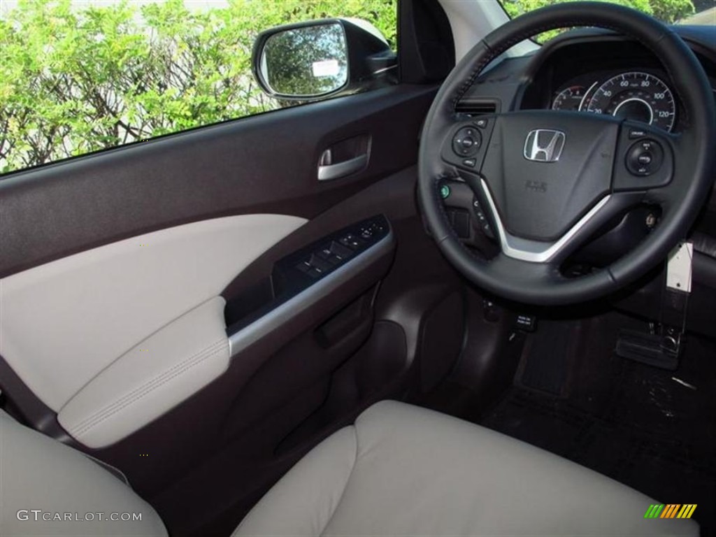 2013 CR-V EX-L - White Diamond Pearl / Beige photo #5