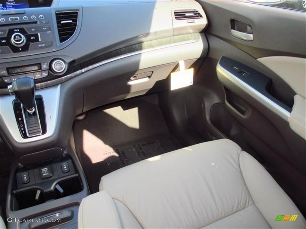 2013 CR-V EX-L - White Diamond Pearl / Beige photo #7