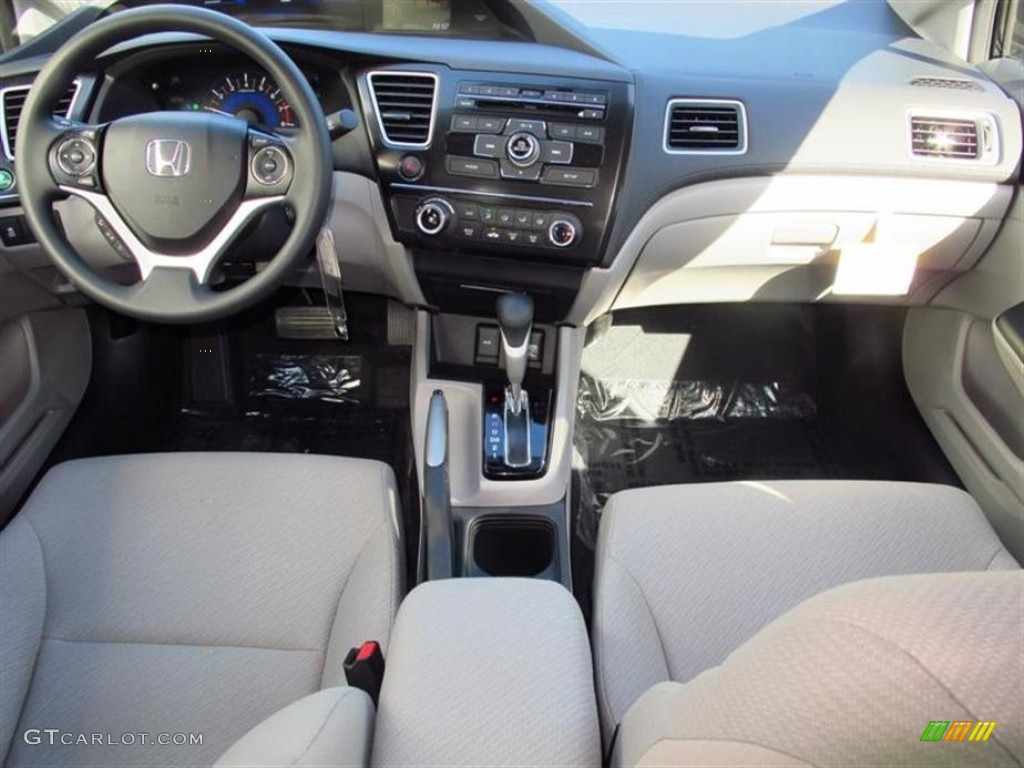 2013 Honda Civic LX Sedan Gray Dashboard Photo #75234483