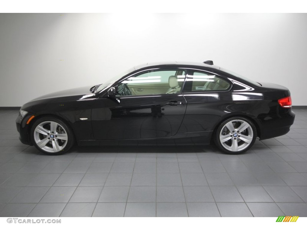 2010 3 Series 335i Coupe - Jet Black / Cream Beige photo #2