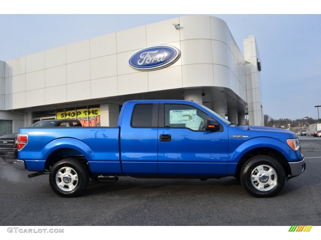 Blue Flame Metallic 2013 Ford F150 XLT SuperCab Exterior Photo #75236430
