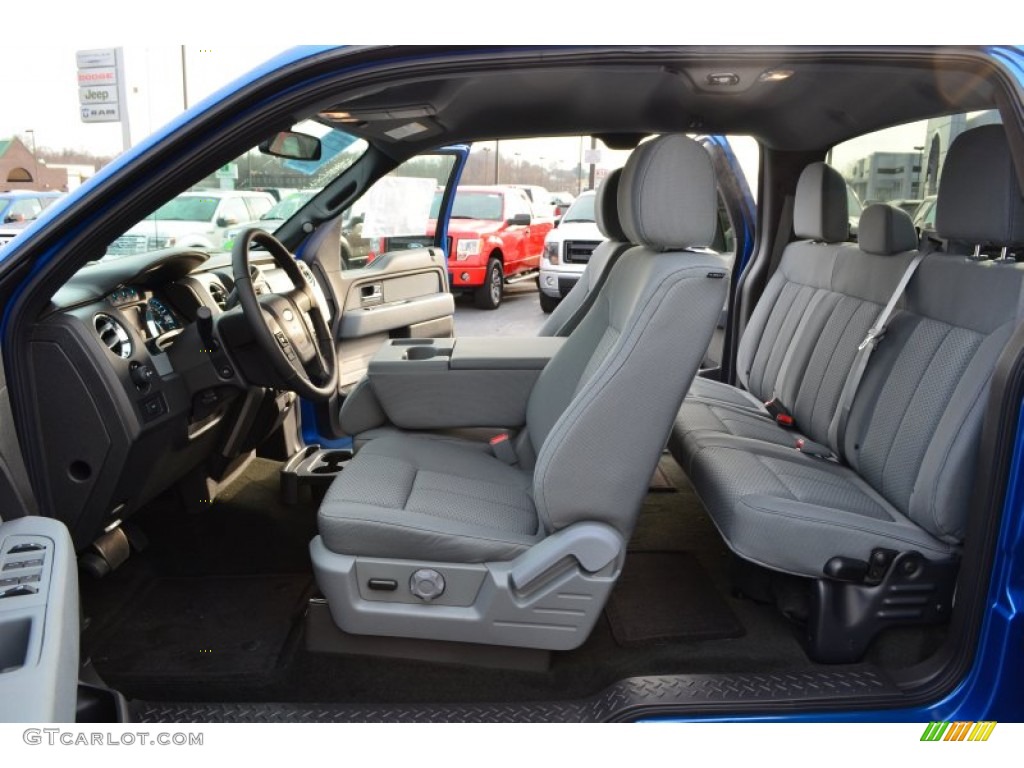 Steel Gray Interior 2013 Ford F150 XLT SuperCab Photo #75236616
