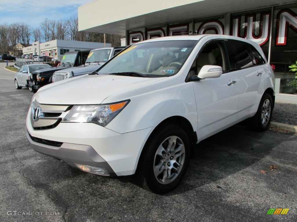 2007 MDX  - Aspen White Pearl / Parchment photo #2