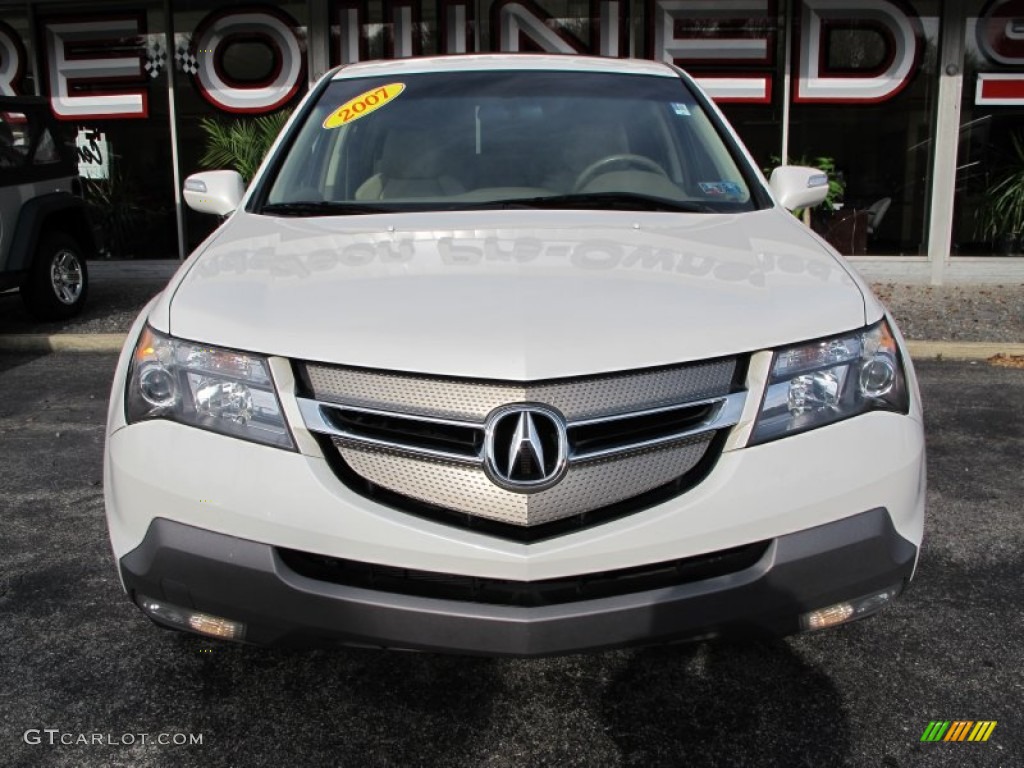 2007 MDX  - Aspen White Pearl / Parchment photo #3