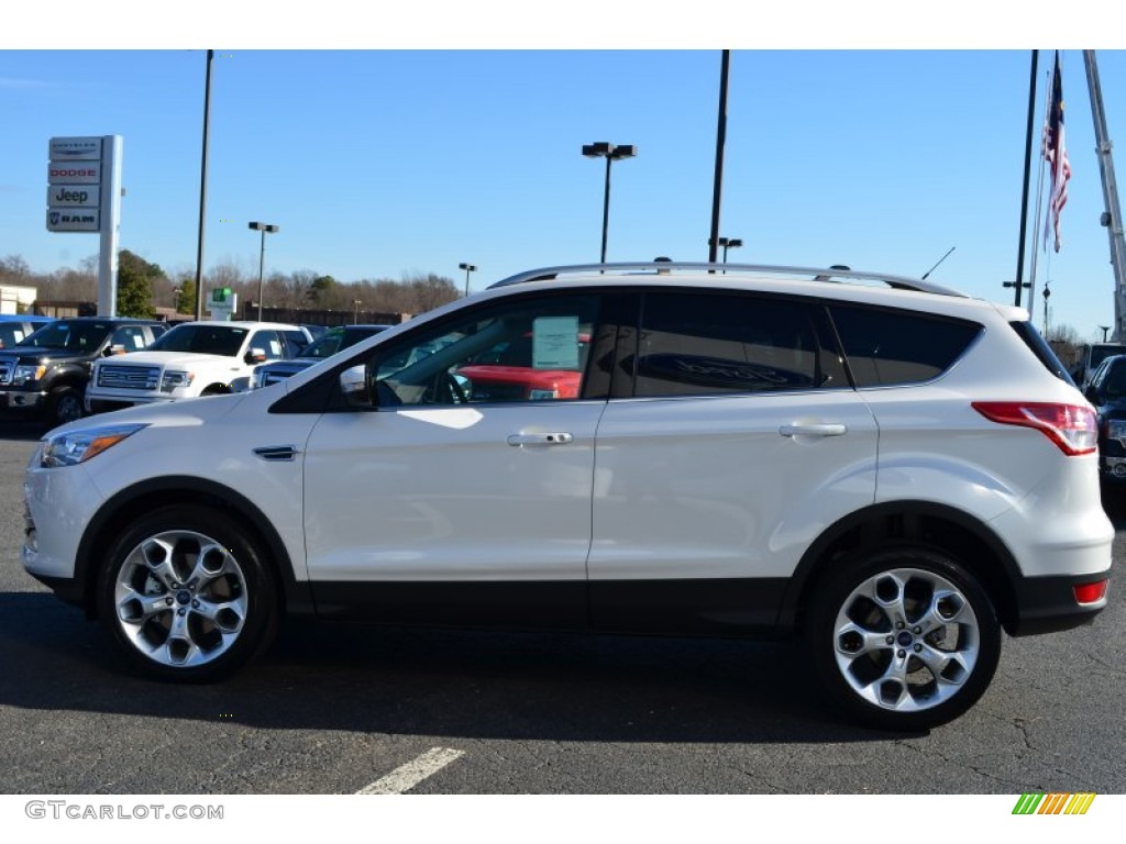 2013 Escape Titanium 2.0L EcoBoost - White Platinum Metallic Tri-Coat / Charcoal Black photo #5