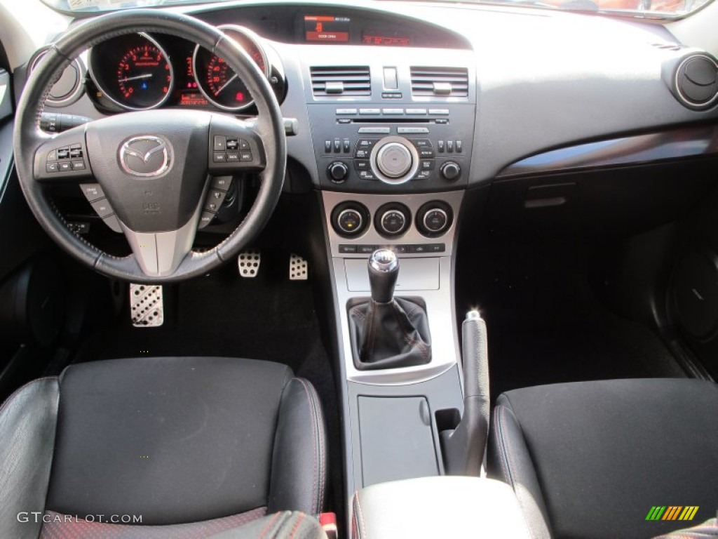 2011 Mazda MAZDA3 MAZDASPEED3 Black/Red Dashboard Photo #75239625
